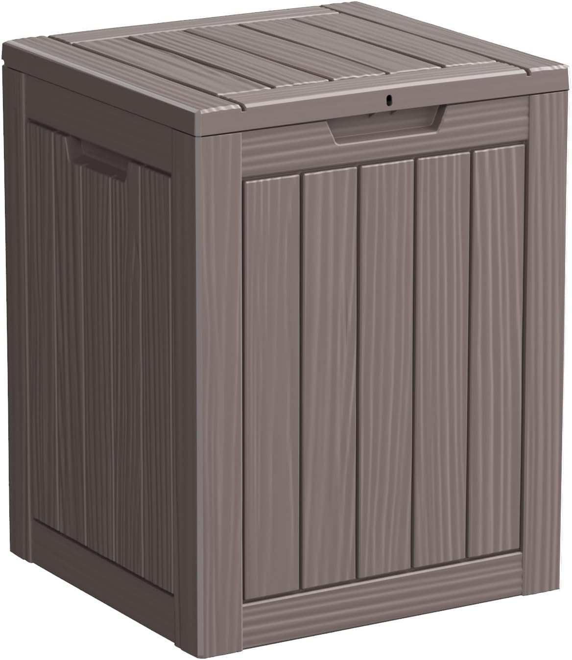 100 Gallon Resin Deck Box, Lockable Patio Outdoor Storage Box for Furniture, Garden Tools and Tools Storage, Waterproof Outside Storage Boxes - Black