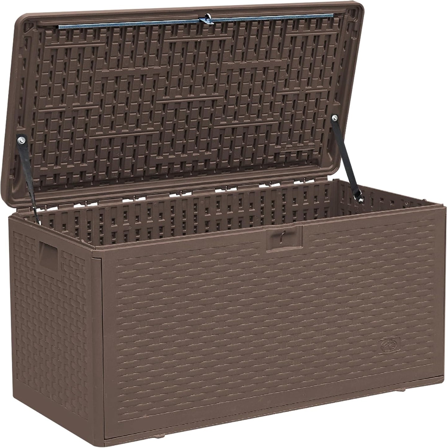 150 Gallon Deck Box,Outdoor Storage Box Lockable,Waterproof for Patio Furniture, Garden Tools, Pool Accessories, UV-Resistant for All Weather Use, Greige