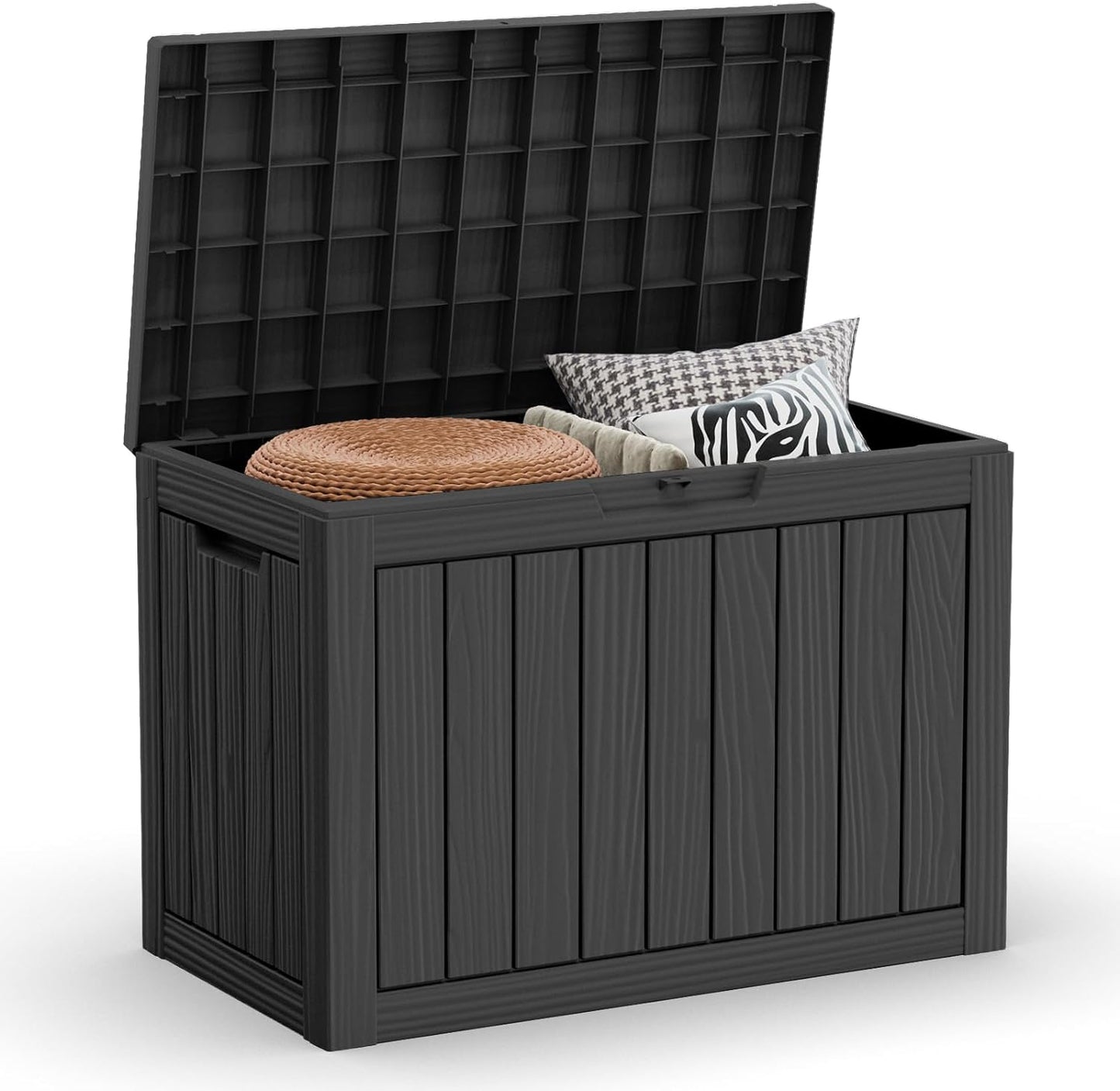 150 Gallon Deck Box,Outdoor Storage Box Lockable,Waterproof for Patio Furniture, Garden Tools, Pool Accessories, UV-Resistant for All Weather Use, Greige