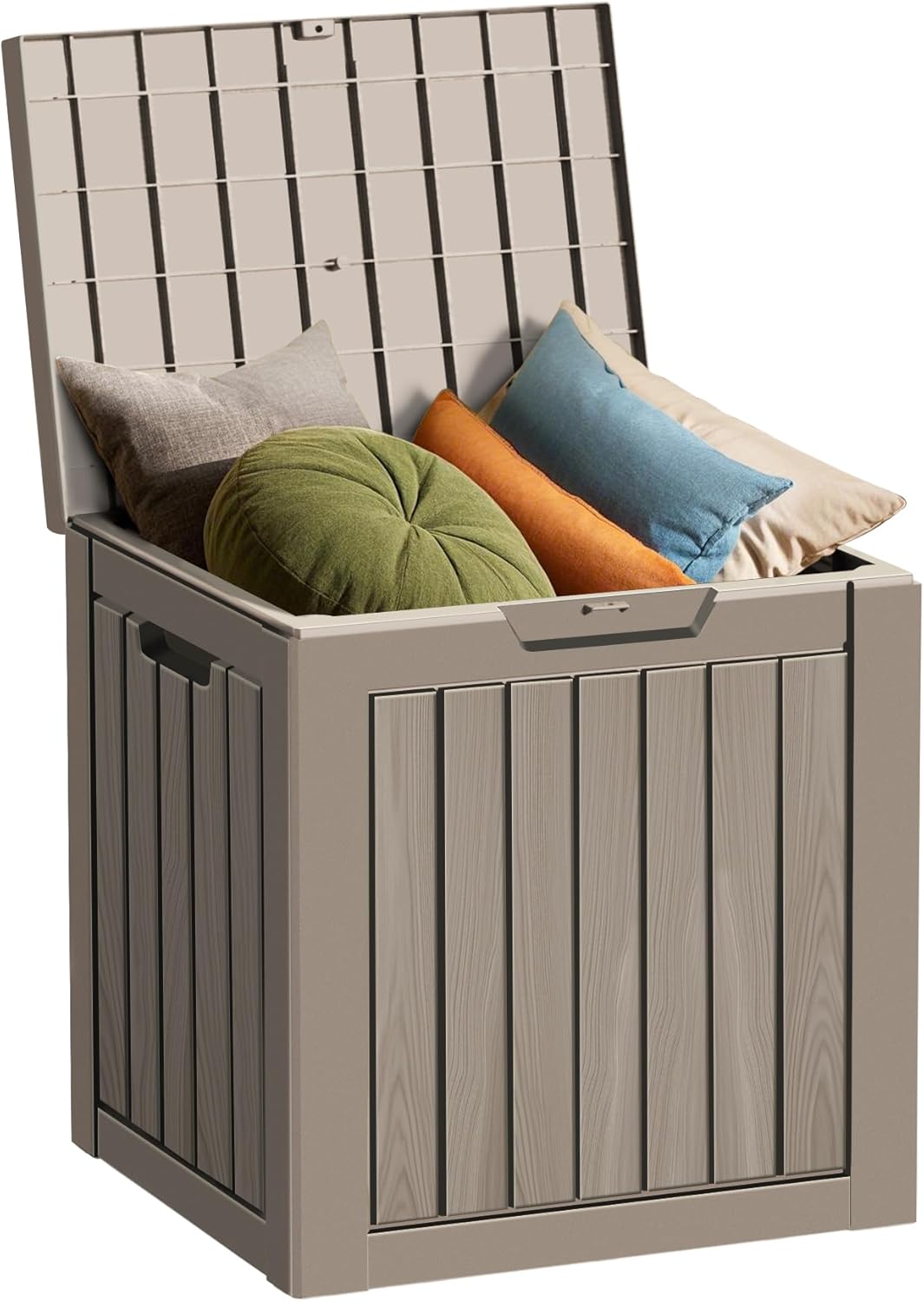 150 Gallon Deck Box,Outdoor Storage Box Lockable,Waterproof for Patio Furniture, Garden Tools, Pool Accessories, UV-Resistant for All Weather Use, Greige