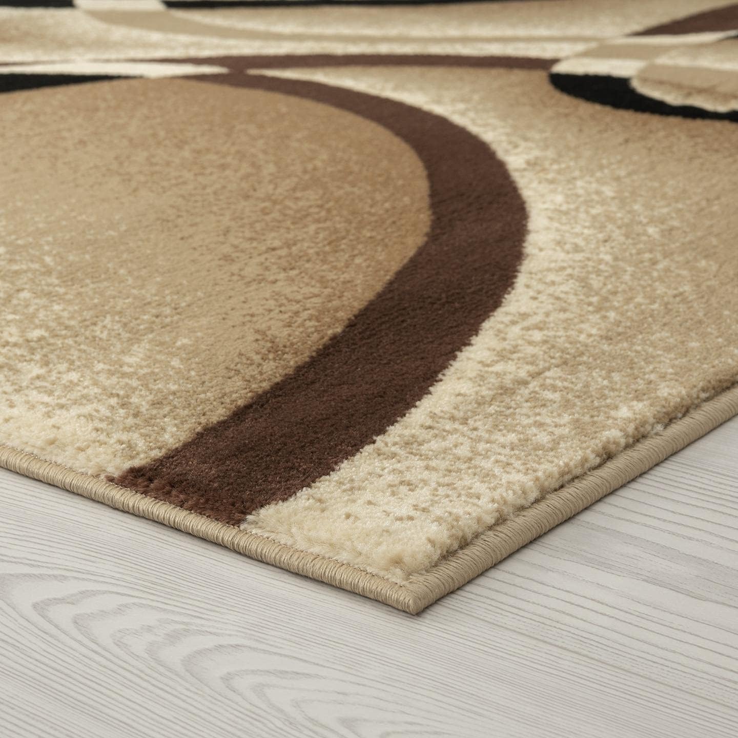 2305 Geometric Abstract Beige 6x9 Area Rugs for Living Room