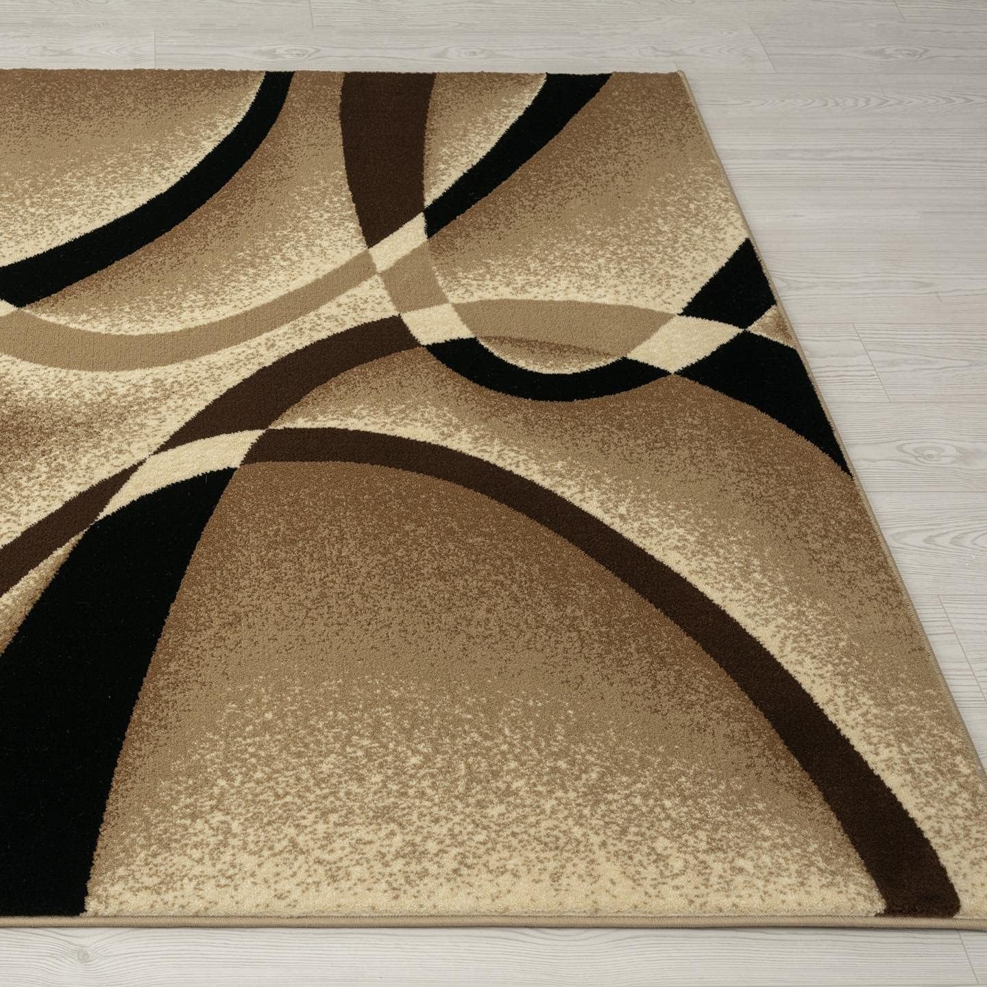 2305 Geometric Abstract Beige 6x9 Area Rugs for Living Room
