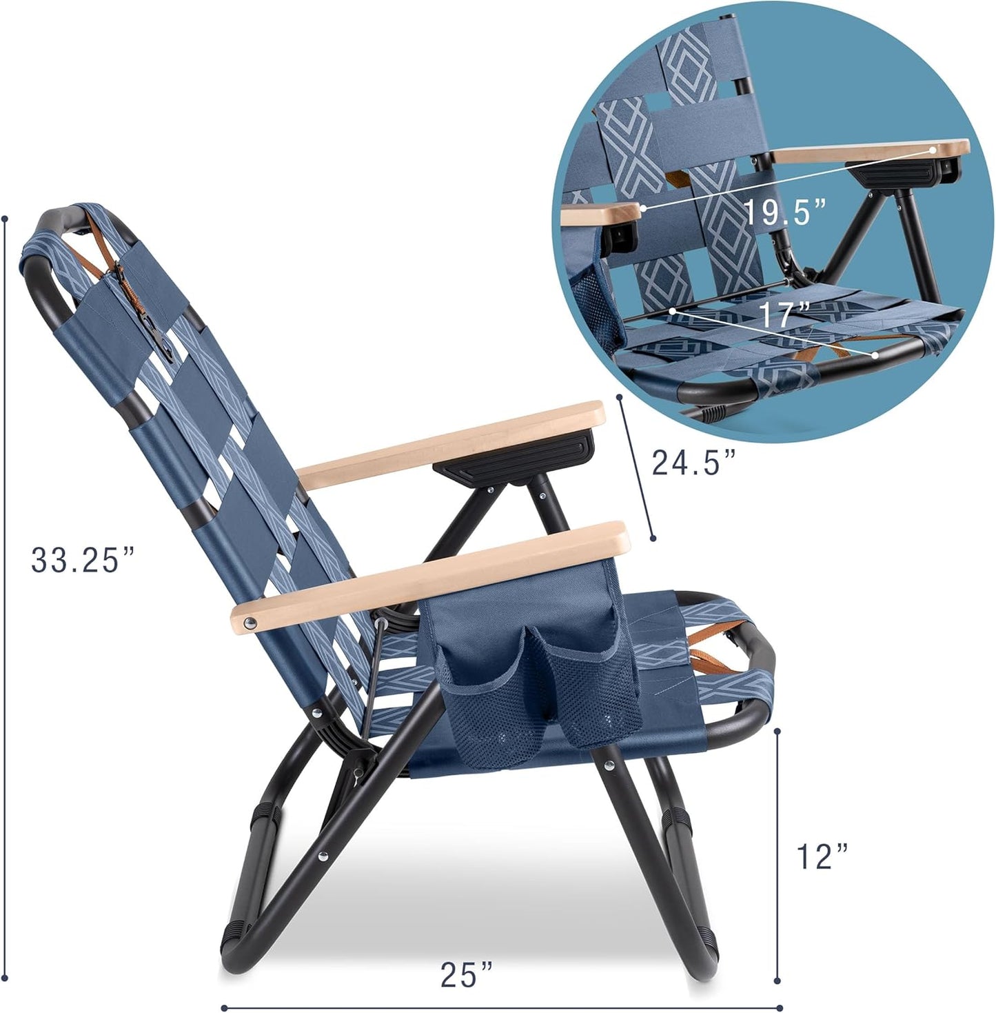 CleverMade Kove Outdoor Chair - Twilight Blue - Pack of 1
