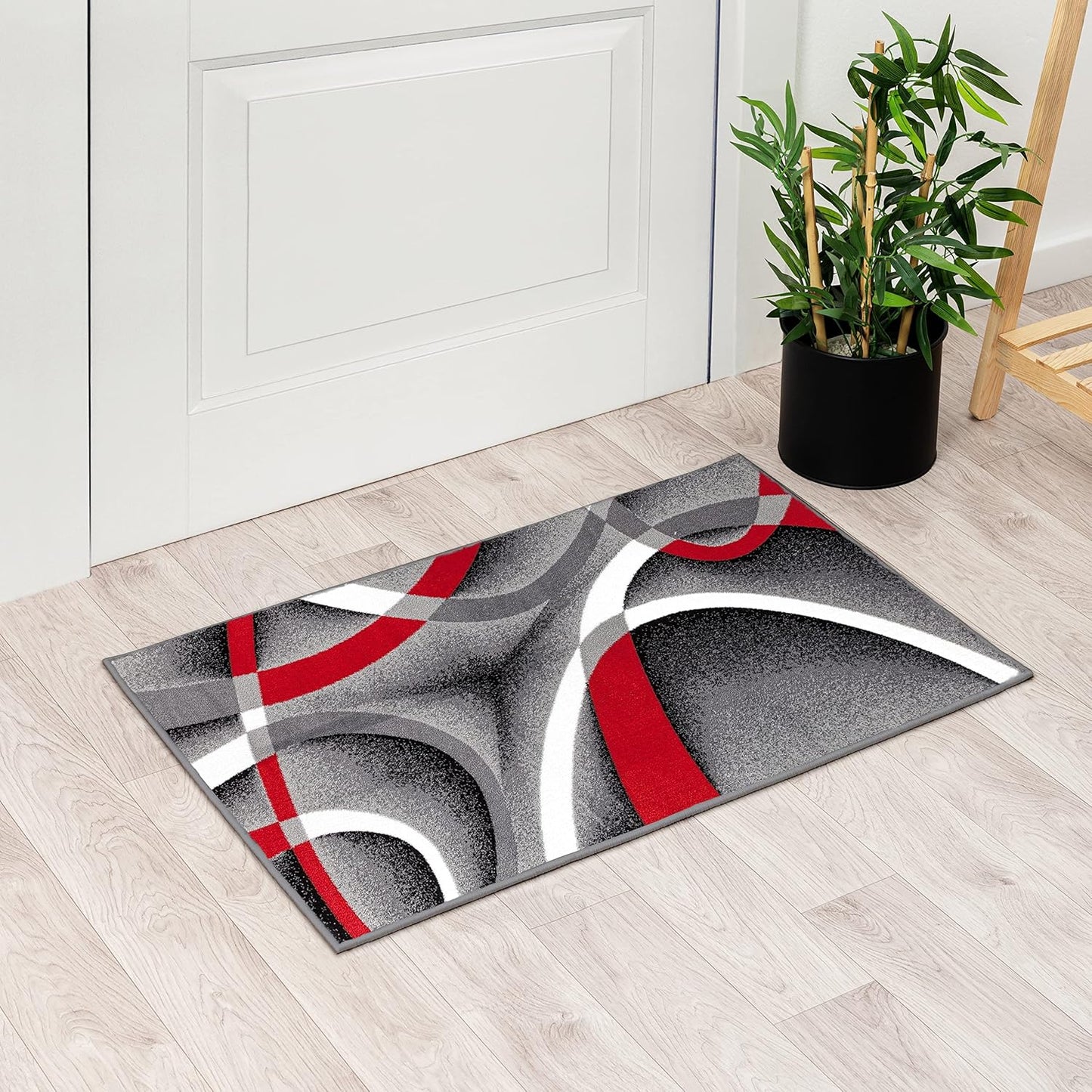 2305 Geometric Abstract Beige 6x9 Area Rugs for Living Room