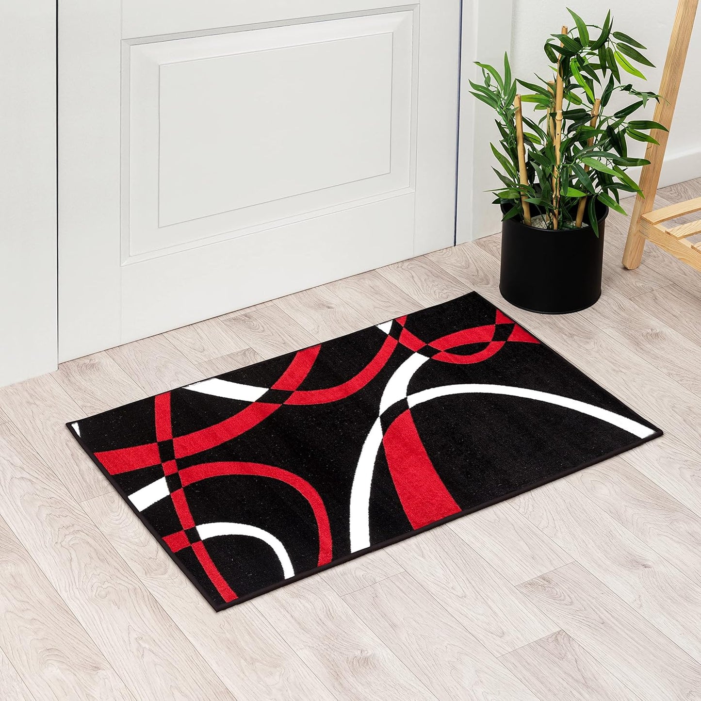 2305 Geometric Abstract Beige 6x9 Area Rugs for Living Room