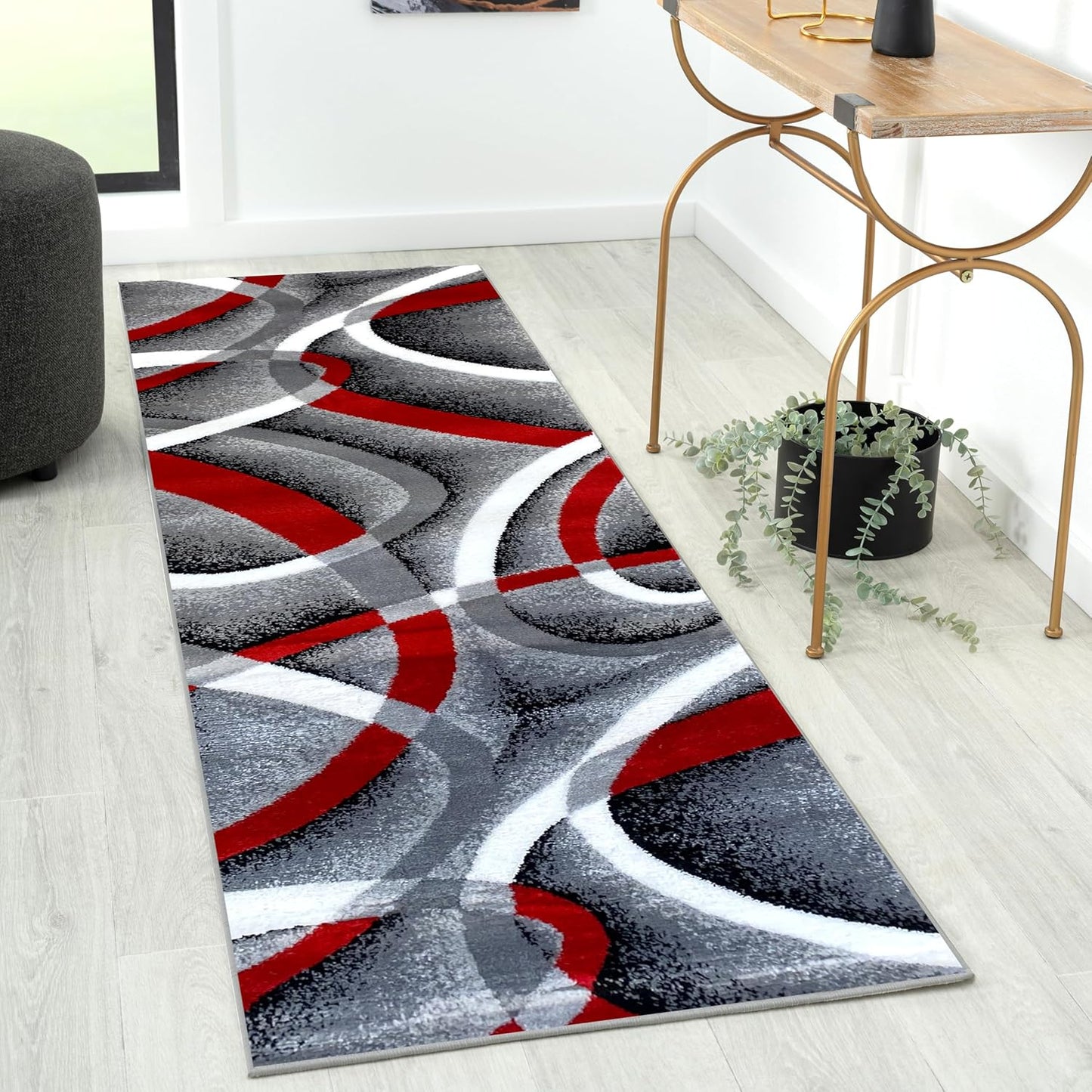 2305 Geometric Abstract Beige 6x9 Area Rugs for Living Room