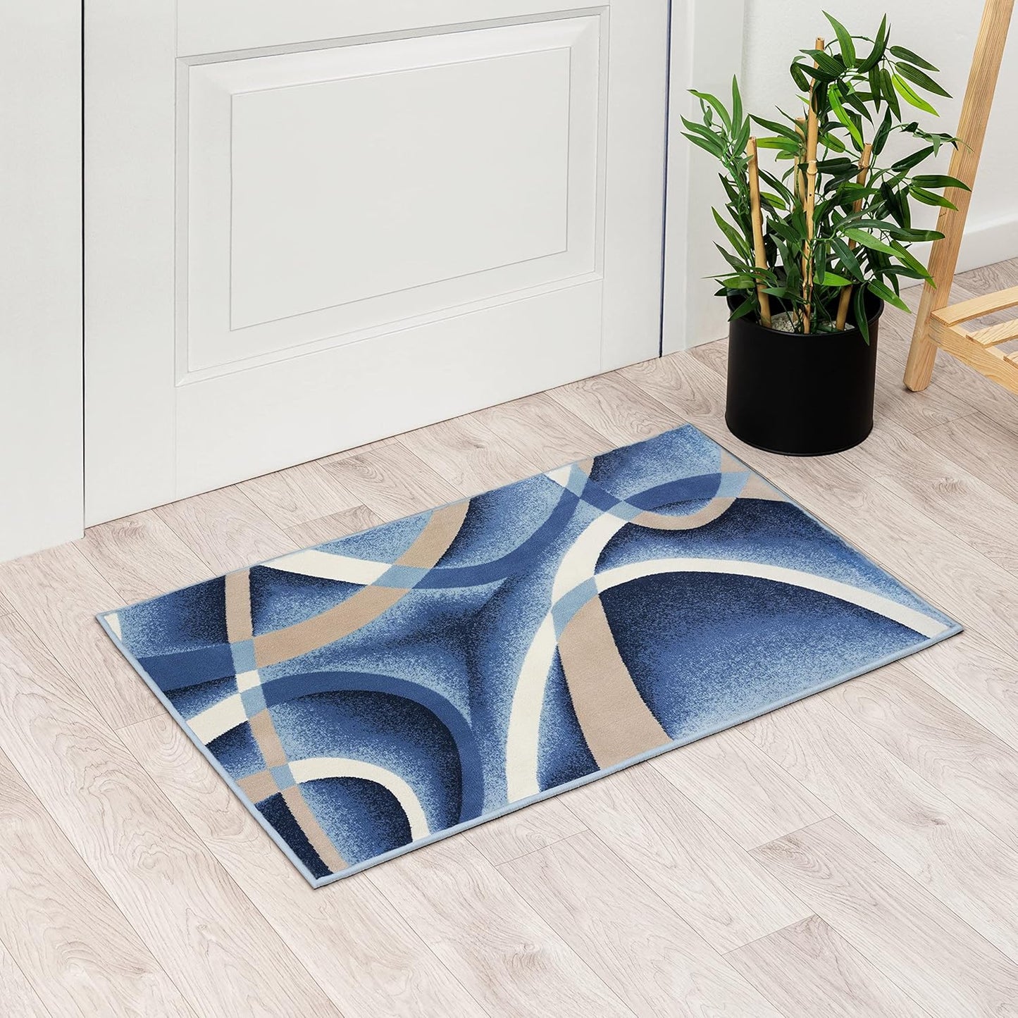 2305 Geometric Abstract Beige 6x9 Area Rugs for Living Room