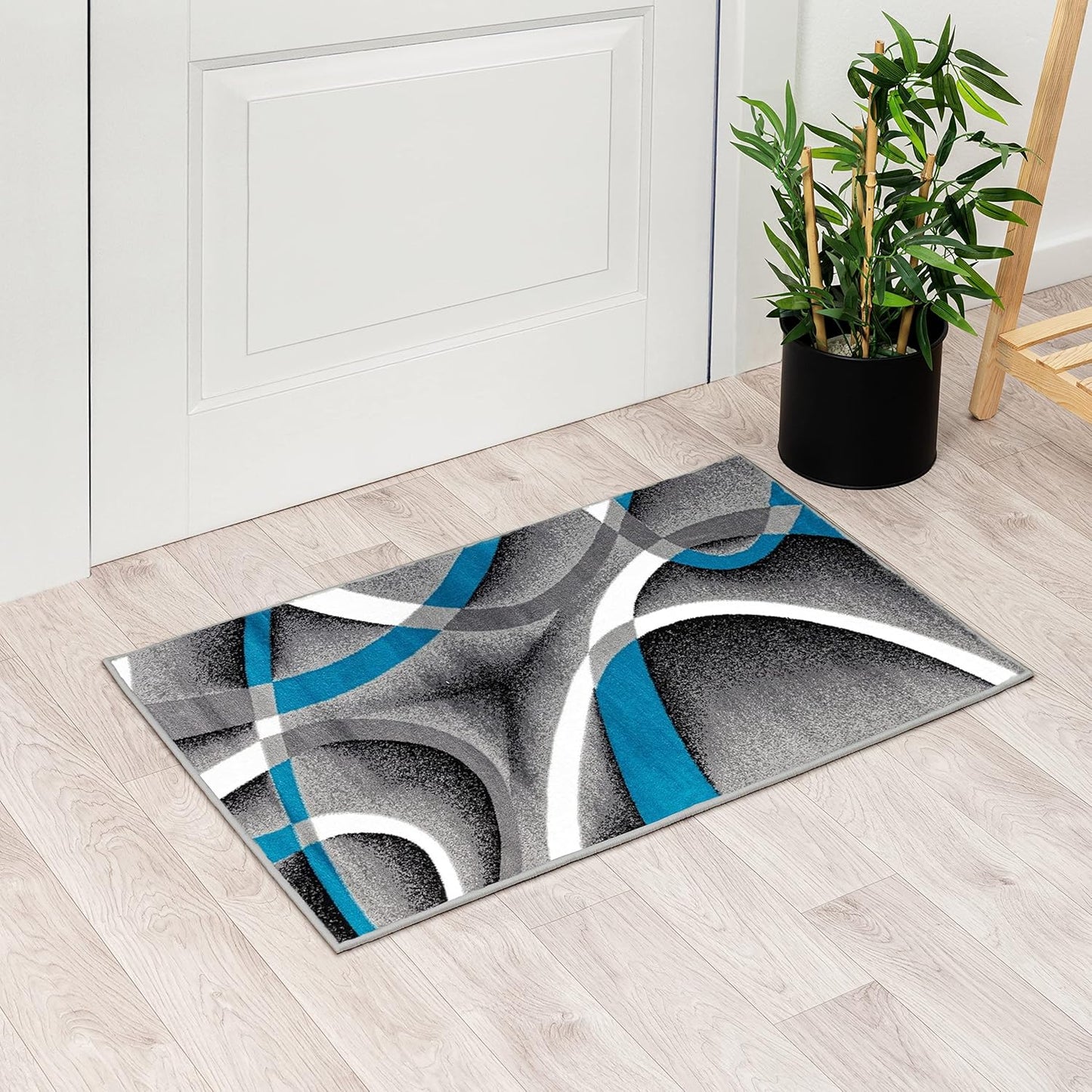 2305 Geometric Abstract Beige 6x9 Area Rugs for Living Room