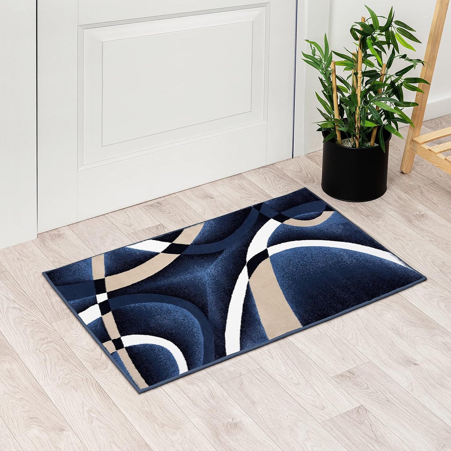 2305 Geometric Abstract Beige 6x9 Area Rugs for Living Room